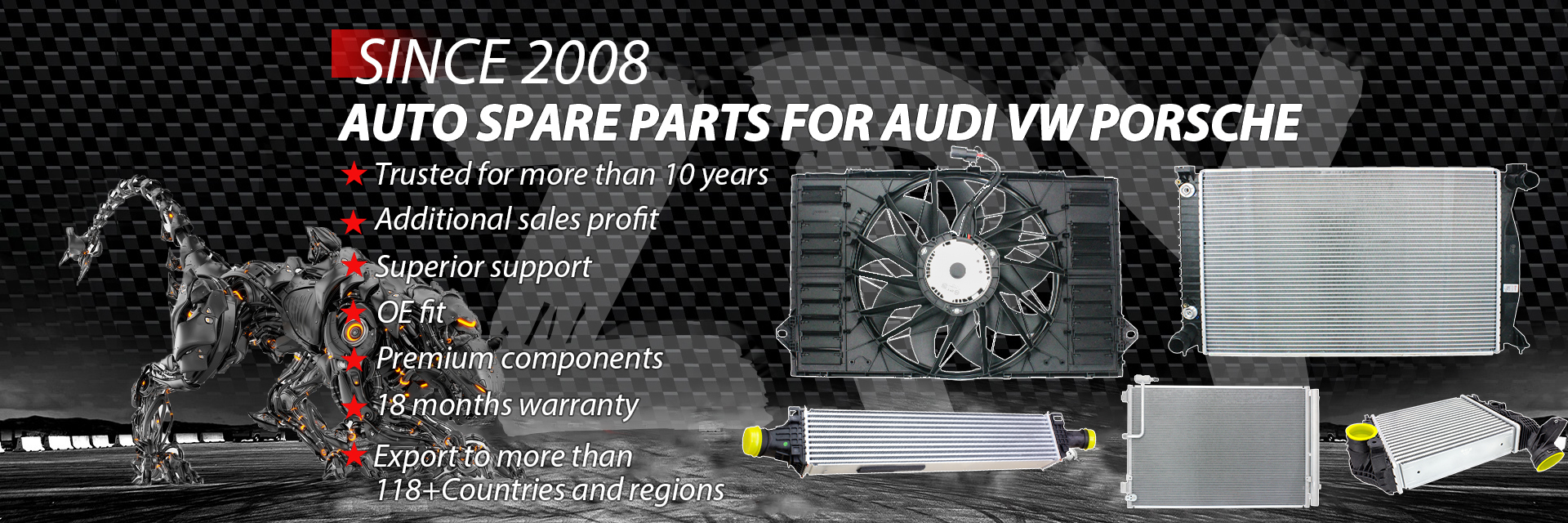 کیفیت قطعات خنک کننده خودکار کارخانه